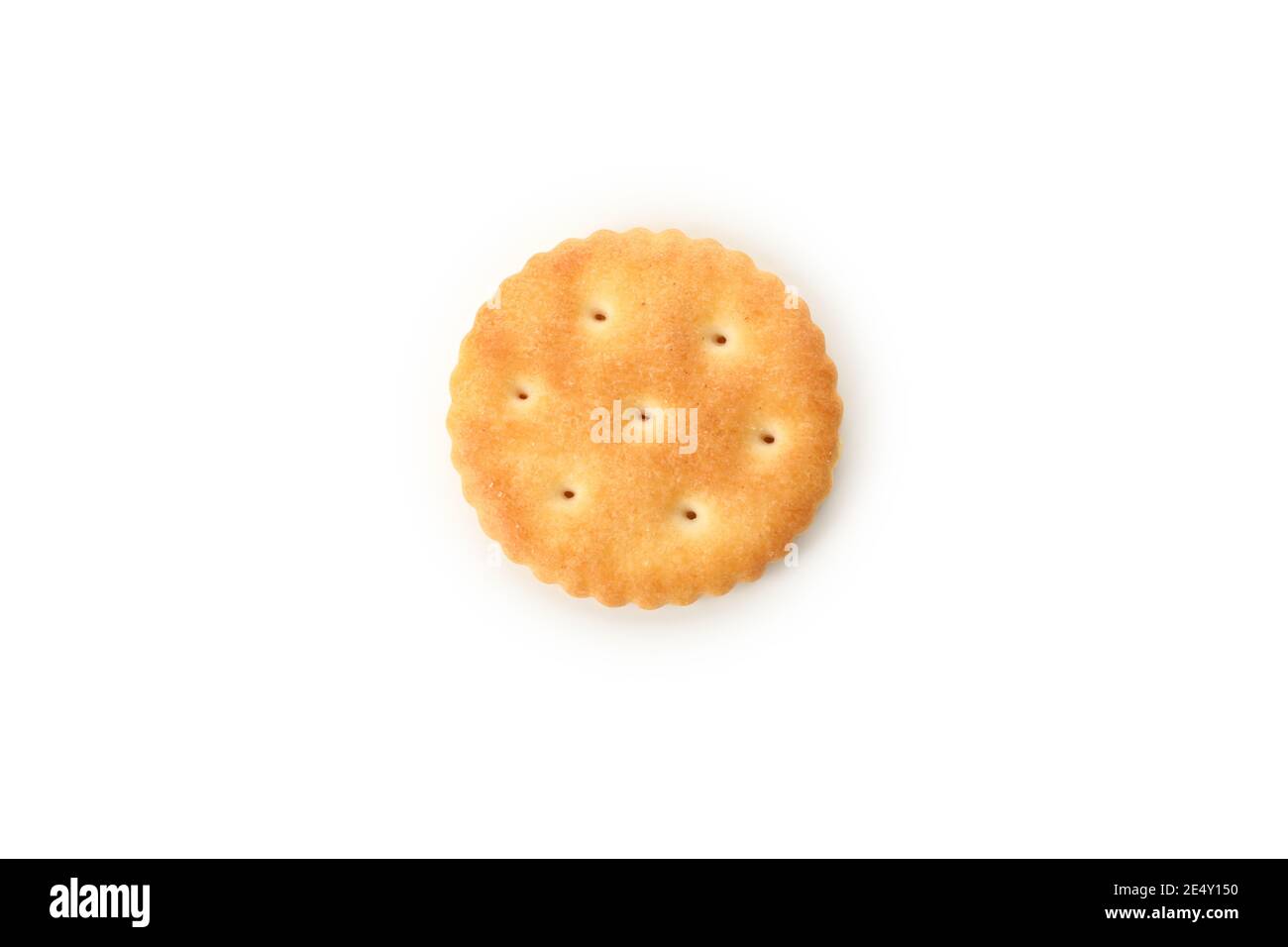 Tasty cracker biscuit isolated on white background Stock Photo