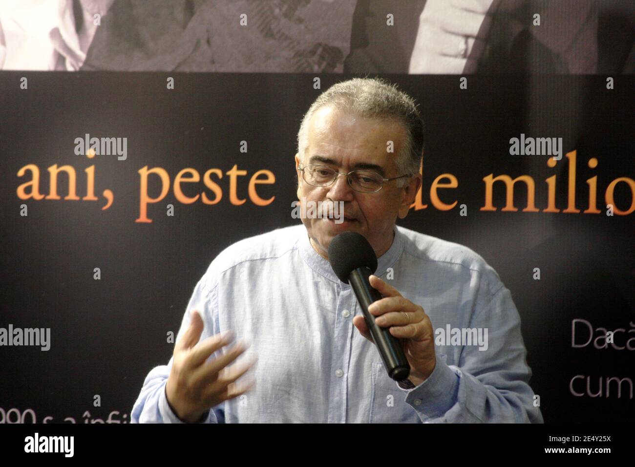 The Romanian literary critic Dan C. Mihailescu, 2015 Stock Photo