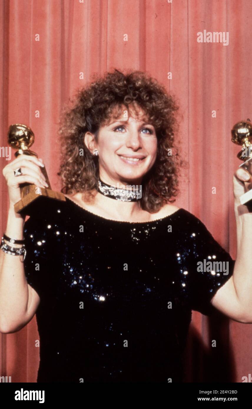 barbra streisand, golden globe awards, 1984 Stock Photo