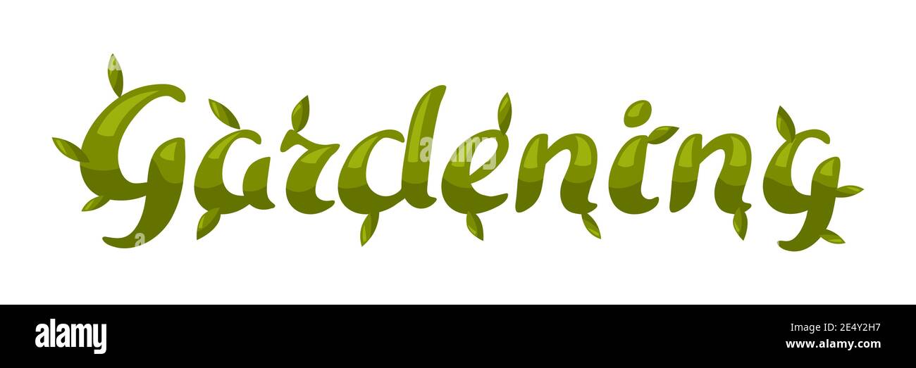 Gardening word lettering Stock Vector Image & Art Alamy