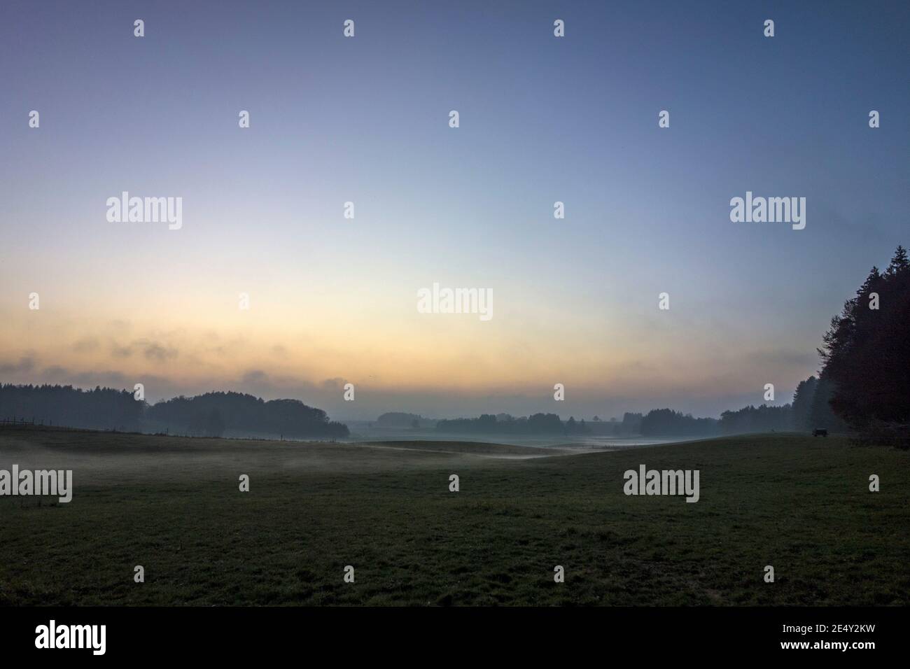 Bavarian Landscape near Ammersee Stock Photo