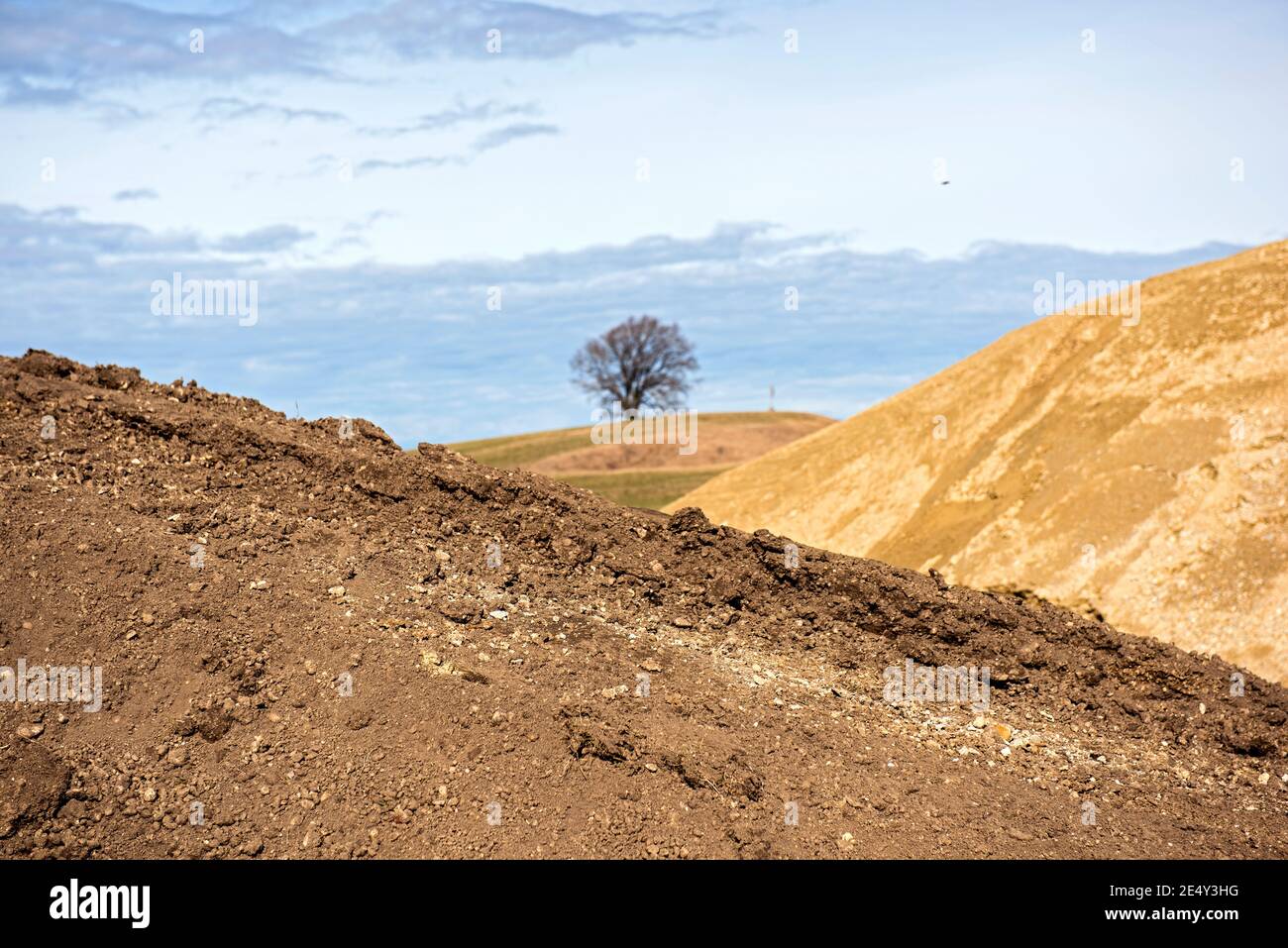 Fächenversiegelung im ländlichen Raum Stock Photo