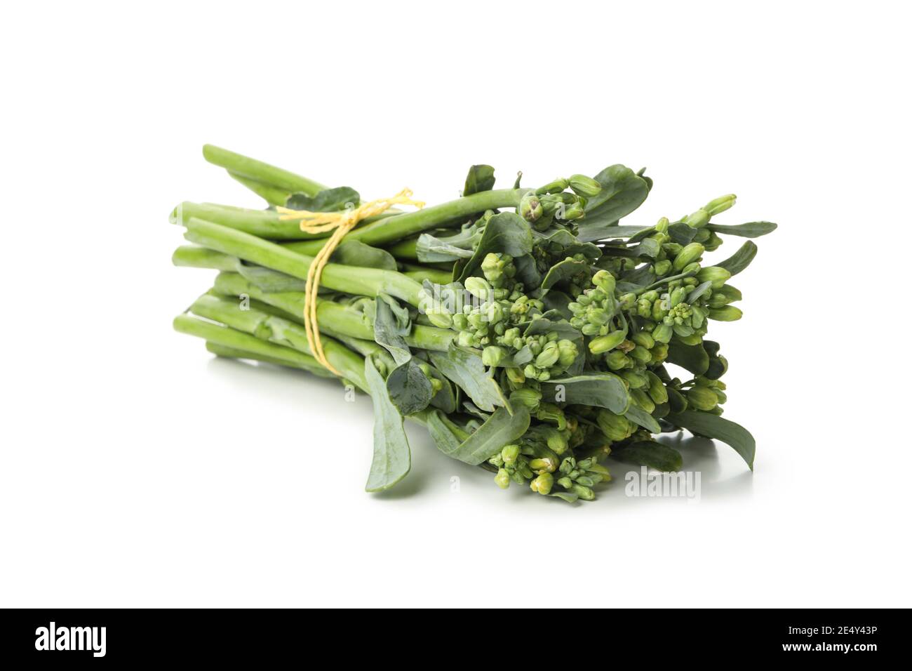 Fresh green broccolini isolated on white background Stock Photo