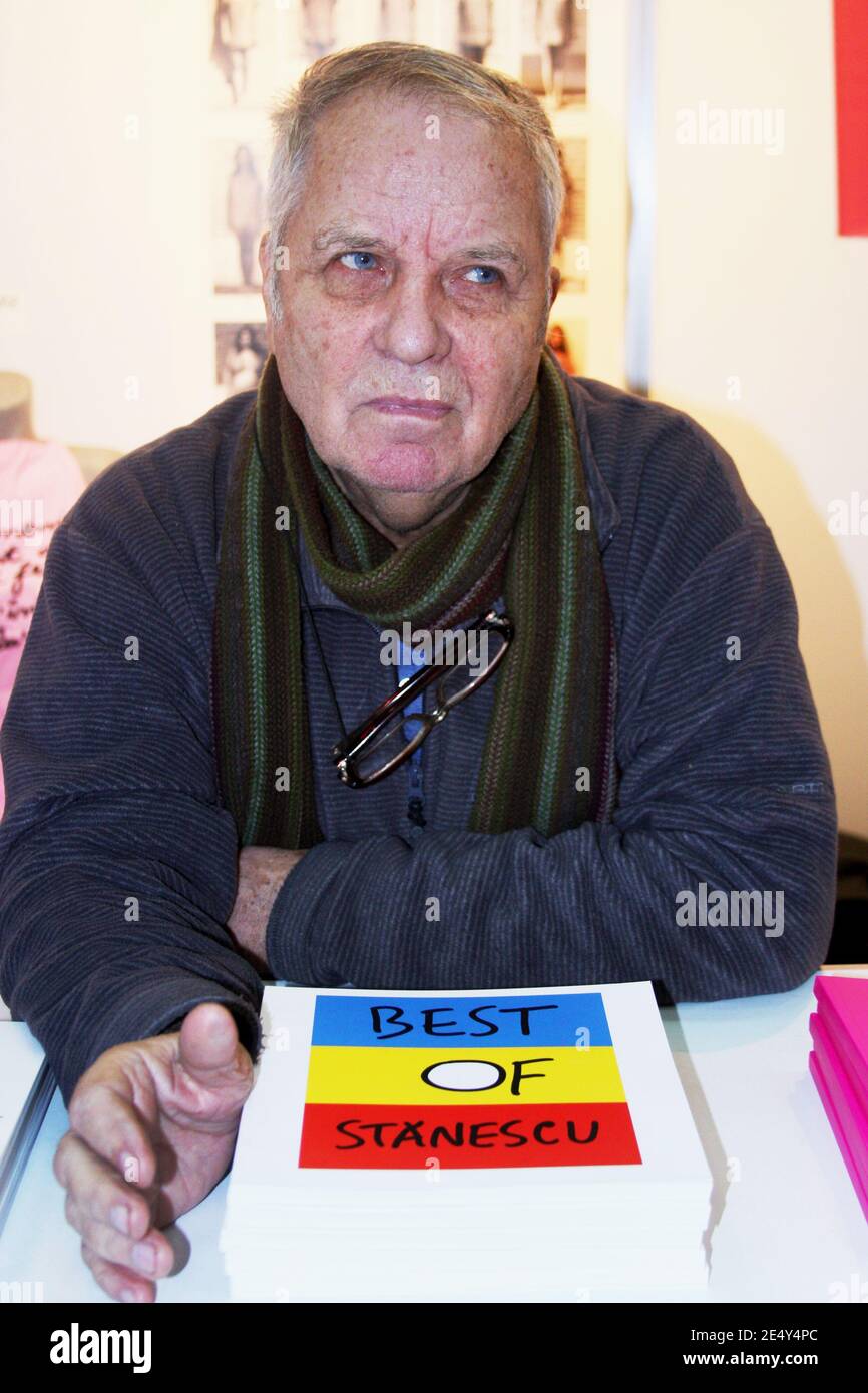Portrait of the Romanian caricaturist Mihai Stanescu Stock Photo