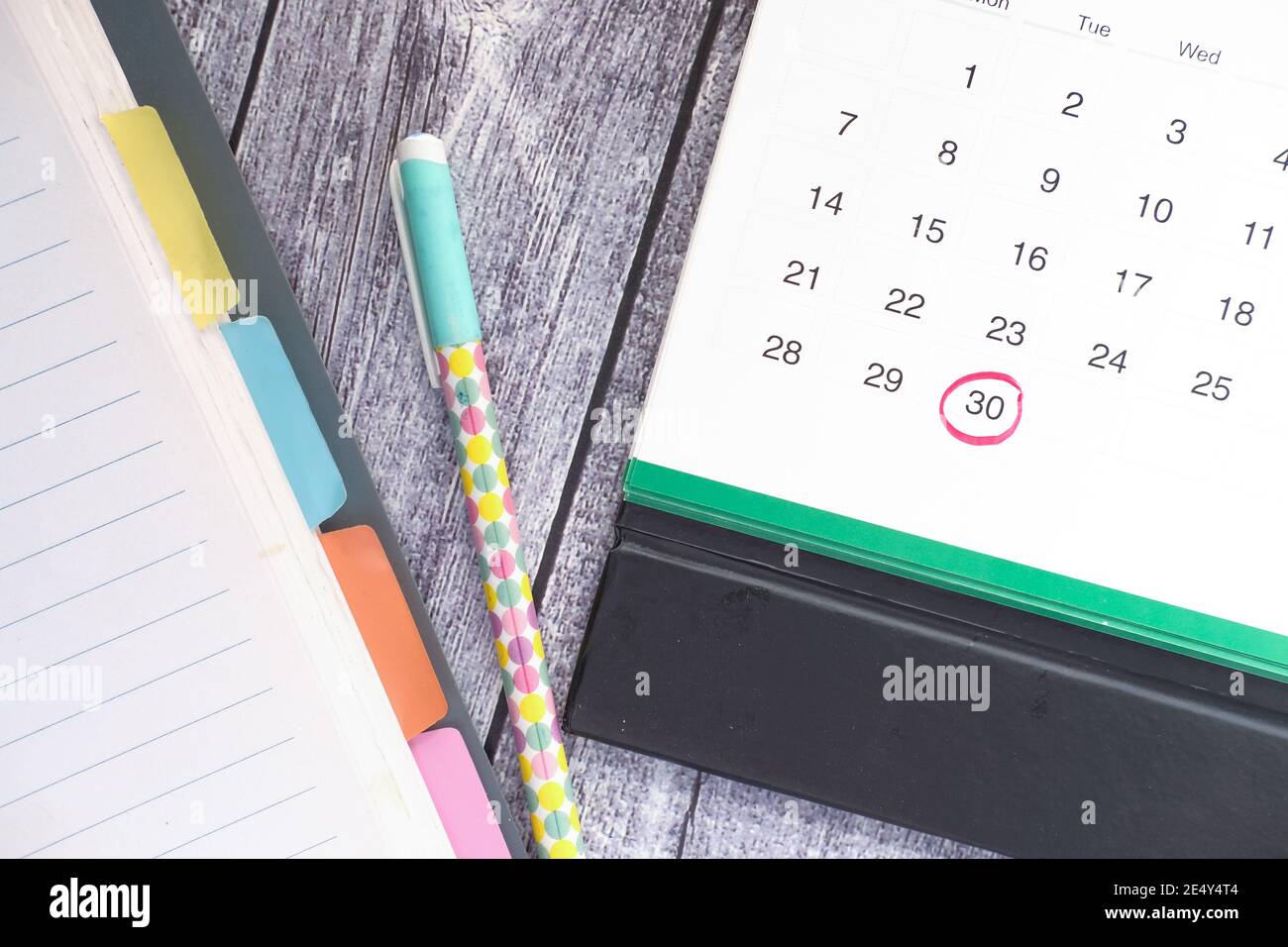 deadline concept with red mark on calendar date Stock Photo Alamy