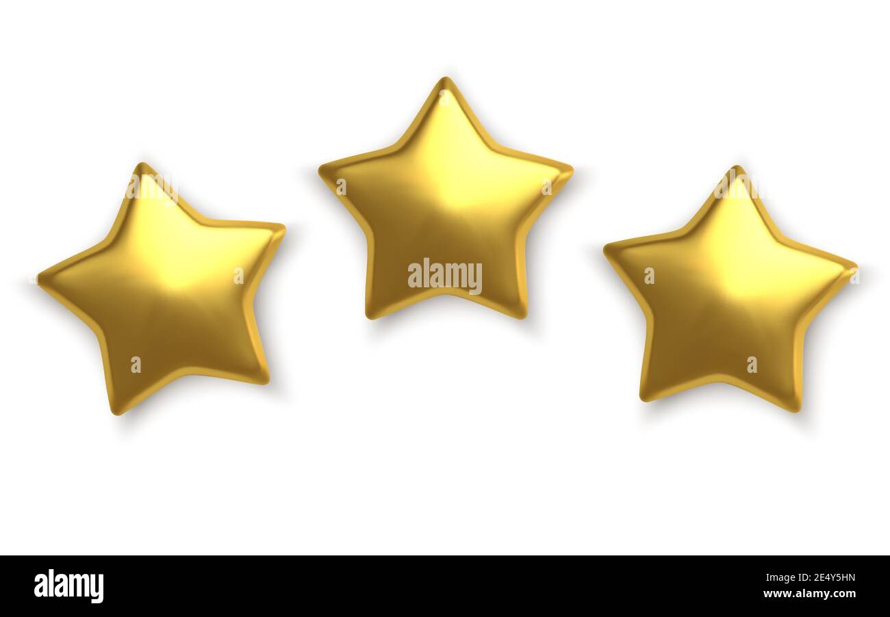 3D Golden star on white background Vector Stock Vector Image & Art - Alamy