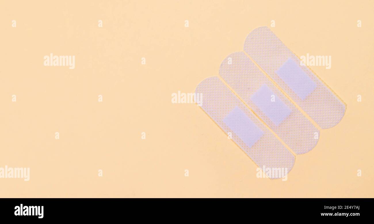 Set of white plasters hi-res stock photography and images - Alamy
