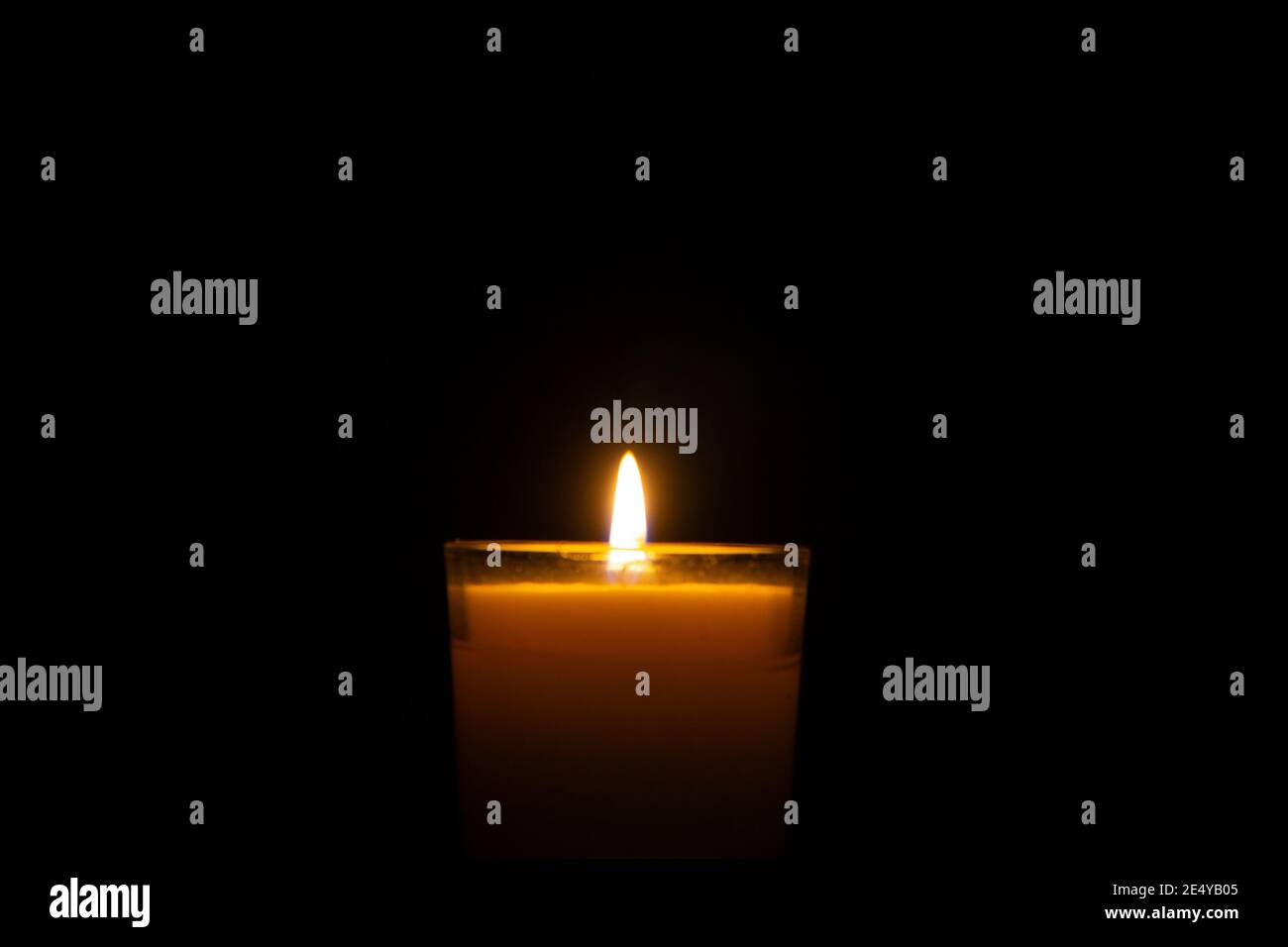 Commemorative (Yahrtzeit) candle Stock Photo