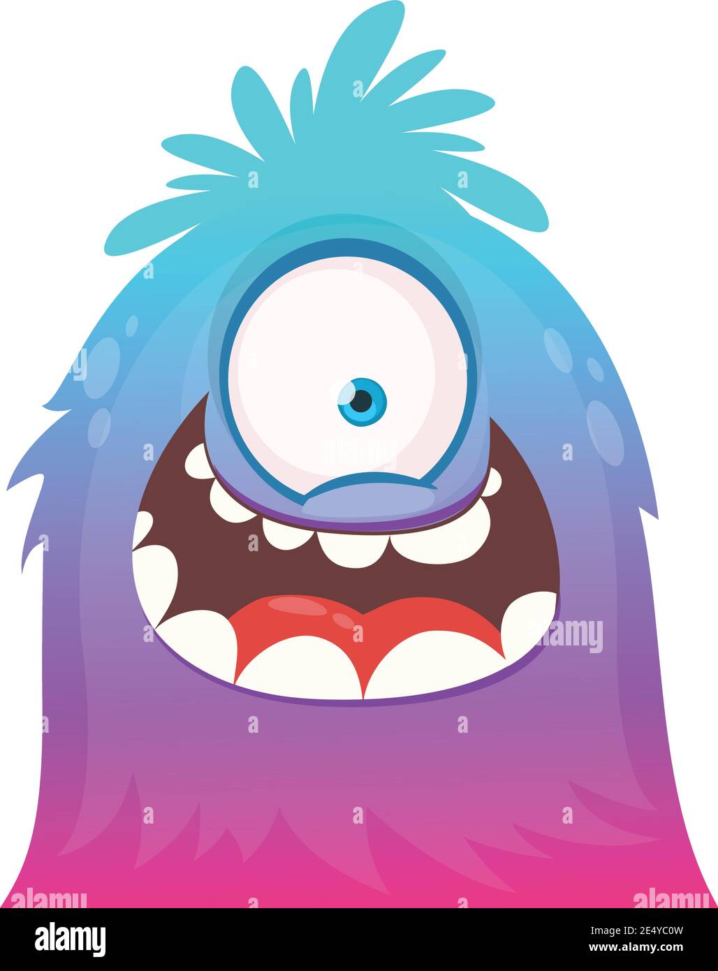 Funny cartoon monster creature with one big eye. Vector Halloween  illustration Stock Vector Image & Art - Alamy