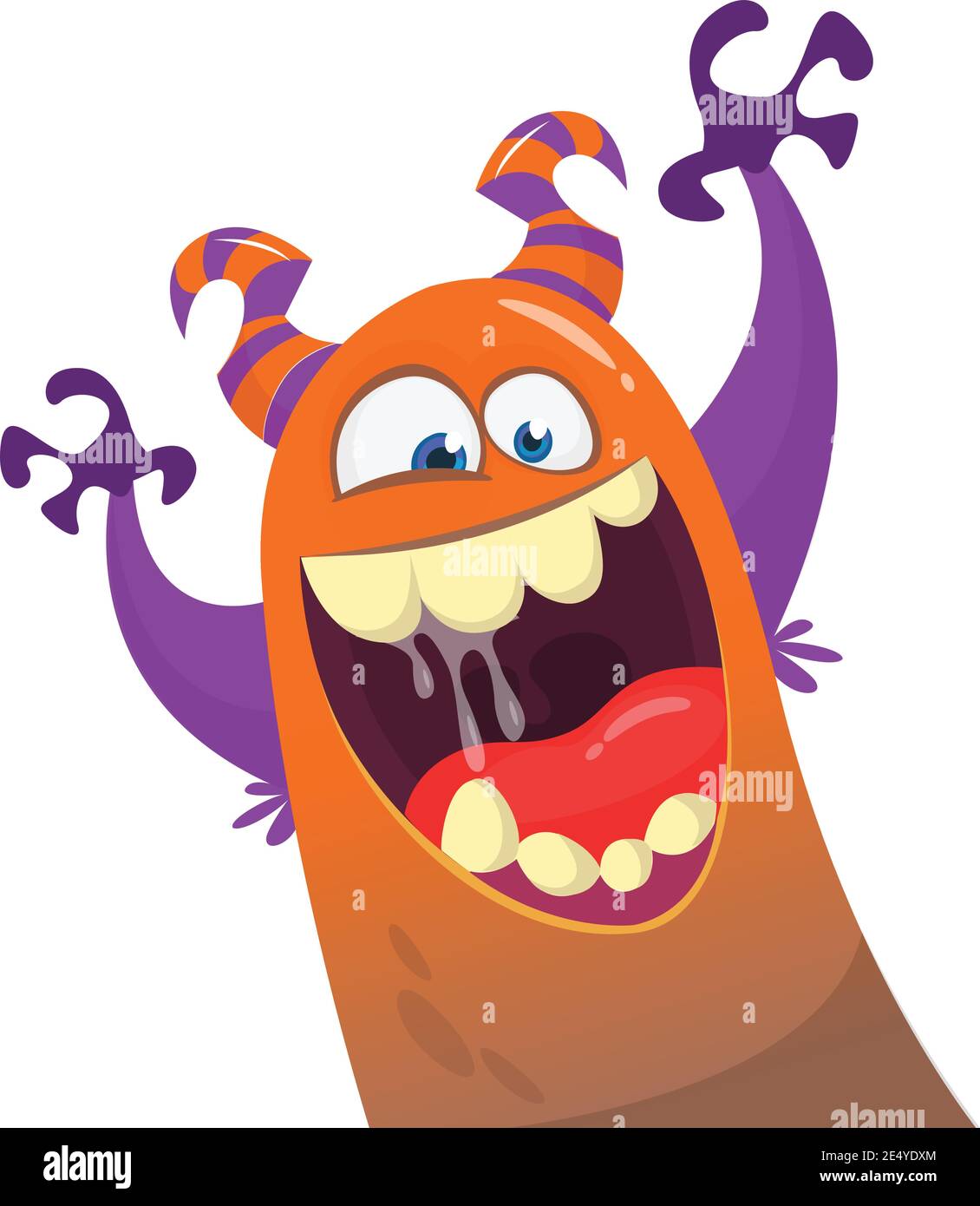 Cartoon blob monster. Halloween vector illustration of excited monster  Stock Vector Image & Art - Alamy