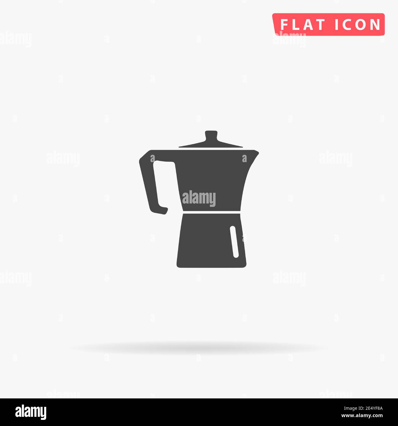 Arabic Coffee Pot flat vector icon. Hand drawn style design illustrations. Stock Vector