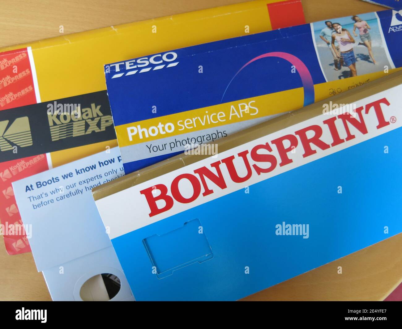 Kodak, Tesco, Boots and Bonusprint were all leaders in the photographic  printing industry before digital cameras and home printing Stock Photo -  Alamy