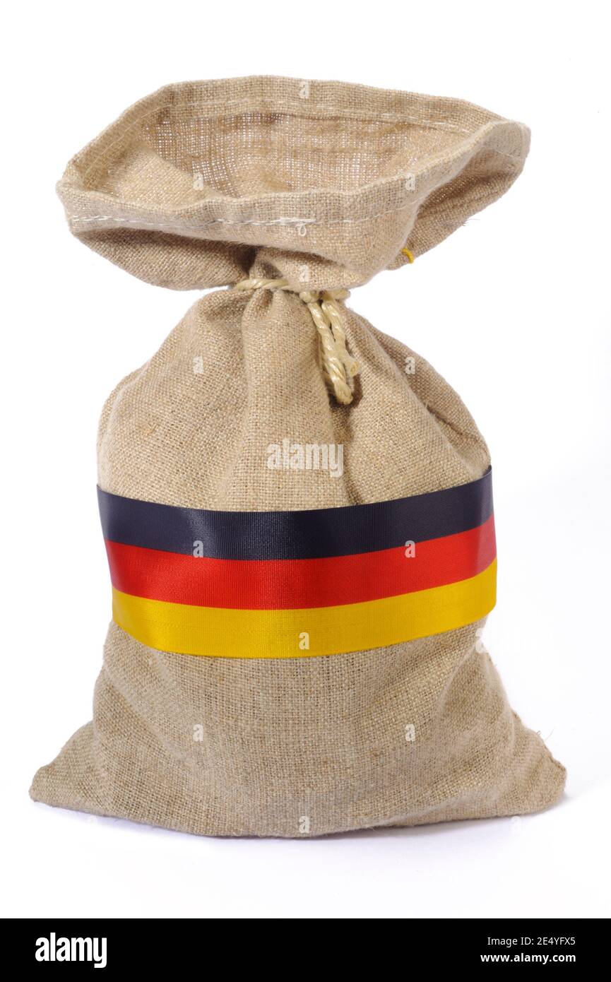 money bag of german bank Stock Photo Alamy