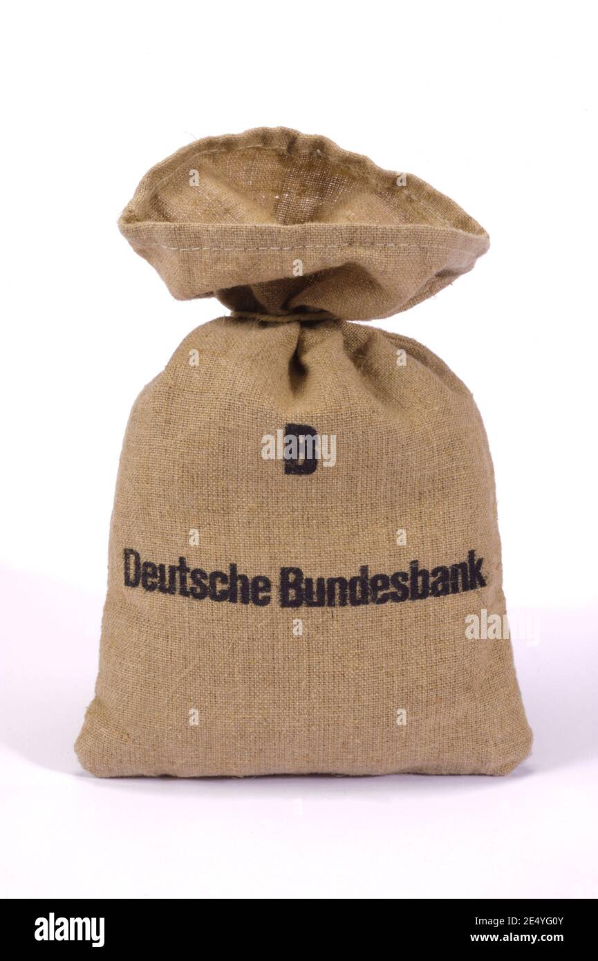 money bag of german bank Stock Photo Alamy