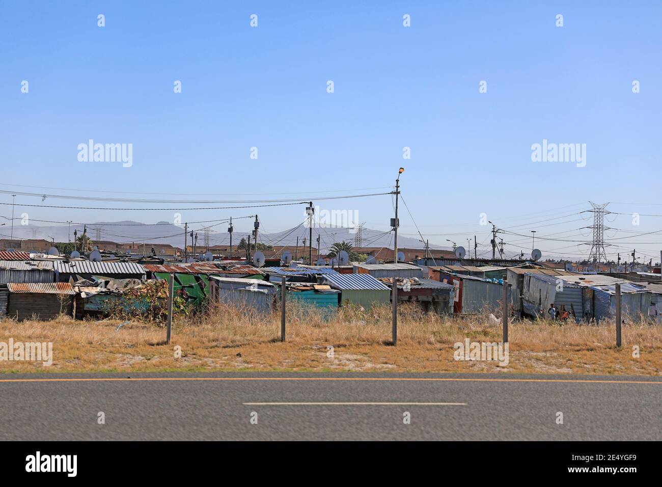 Delft township on the outskirts of Cape Town, South Africa Stock Photo