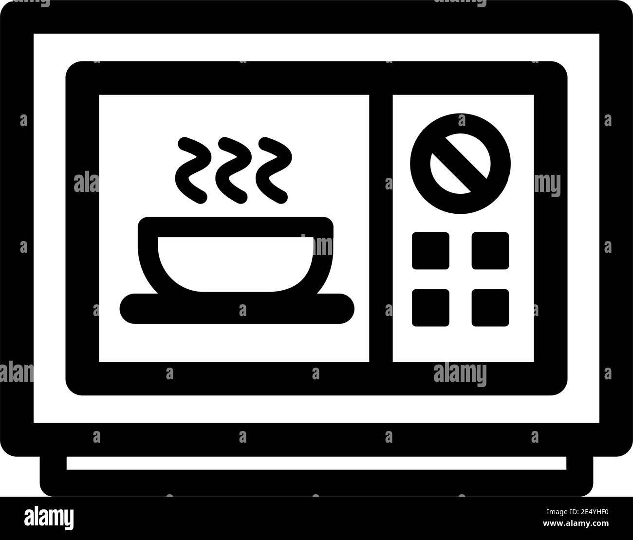 Microwave outline icon. Different electric icons. Different symbol in thin lines. Vector isolated illustration. Stock Vector