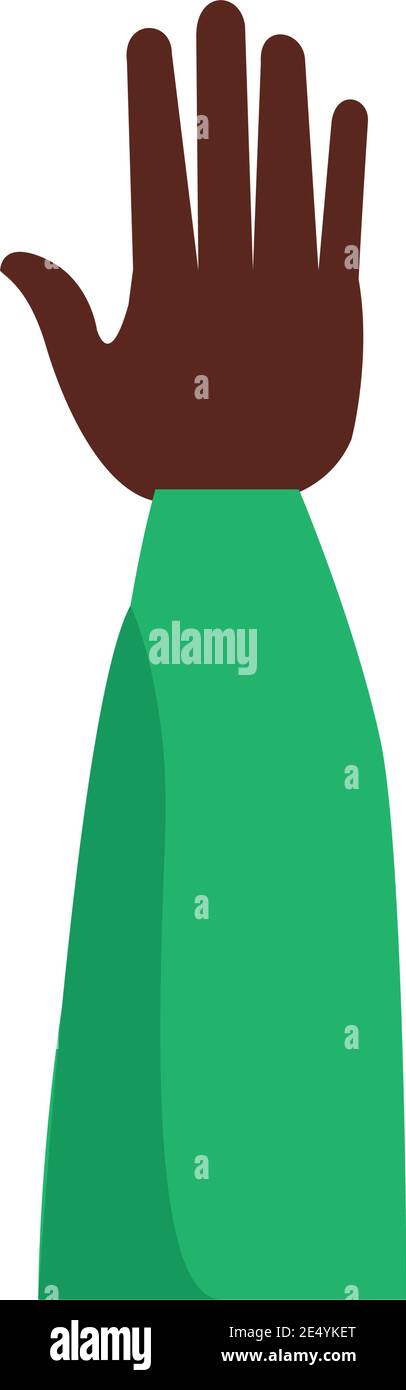 afro hand human up stop icon vector illustration design Stock Vector ...