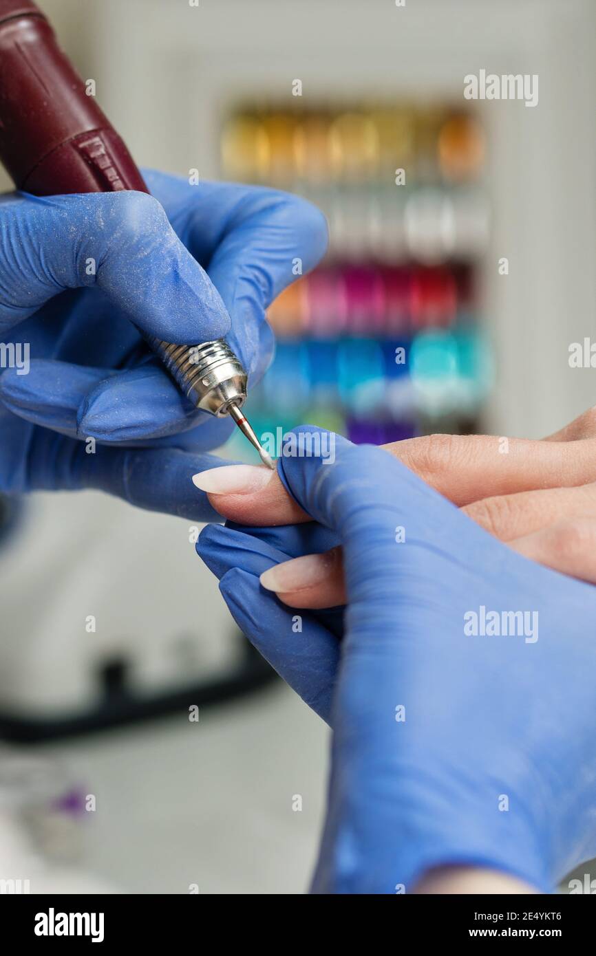 Master Hardware Manicure Shapes Nails And Cuticles Close Up. Hardware