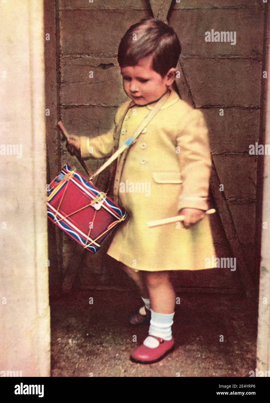 EDITORIAL ONLY Charles, Prince of Wales (Charles Philip Arthur George) born 1948.  Heir apparent to the British throne as the eldest son of Queen Elizabeth II.  Seen here whilst still a little boy.  From The Queen Elizabeth Coronation Book, published 1953. Stock Photo