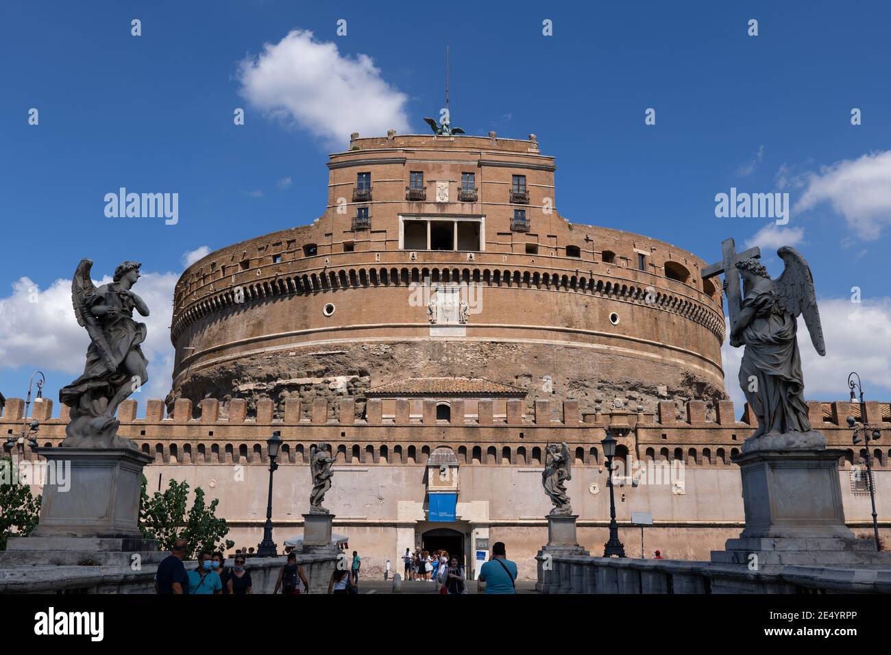 City of Rome in Italy, Castel Sant Angelo, Mausoleum of Hadrian and ...