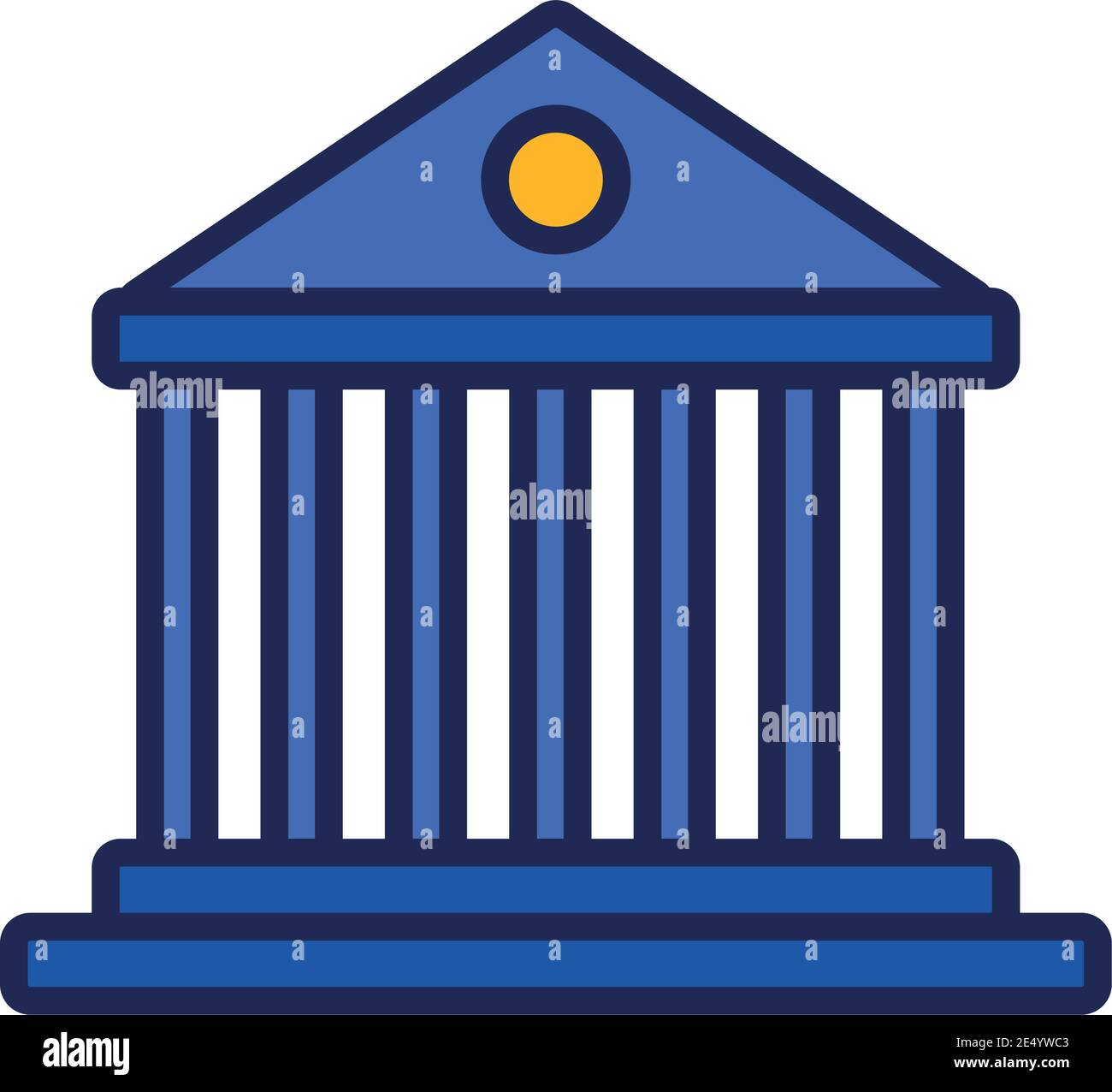 bank building facade flat style icon vector illustration design Stock ...