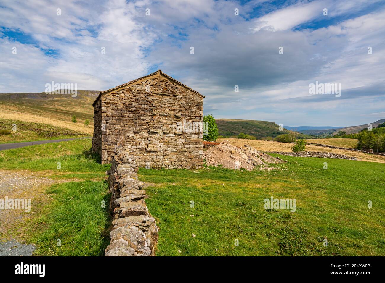 Landscape in the Eden District of Cumbria, seen on the B6259 road between Garsdale Head and Aisgill, England, UK Stock Photo