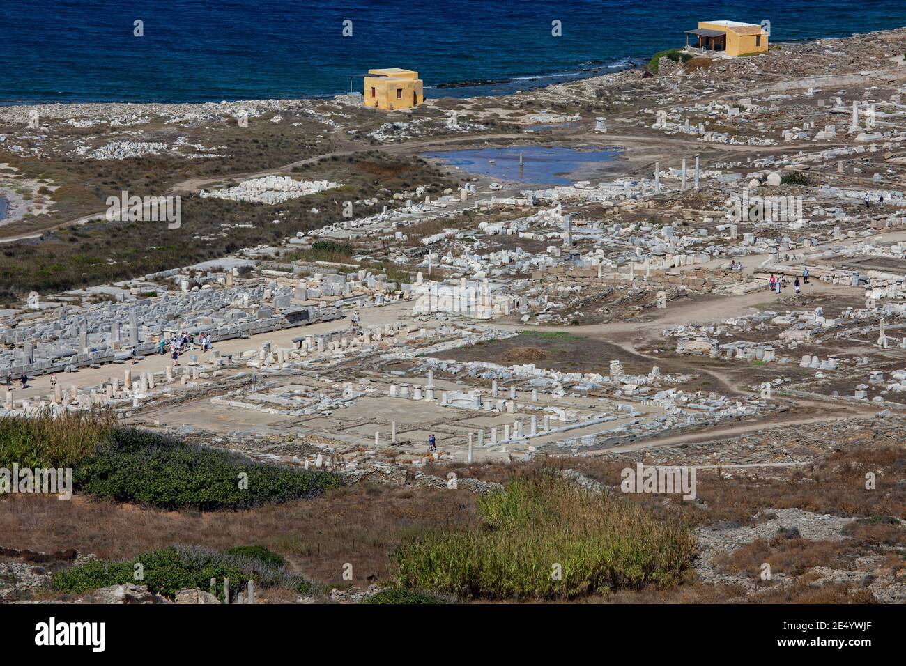 Ancient City in Delos Island, Greece Stock Photo