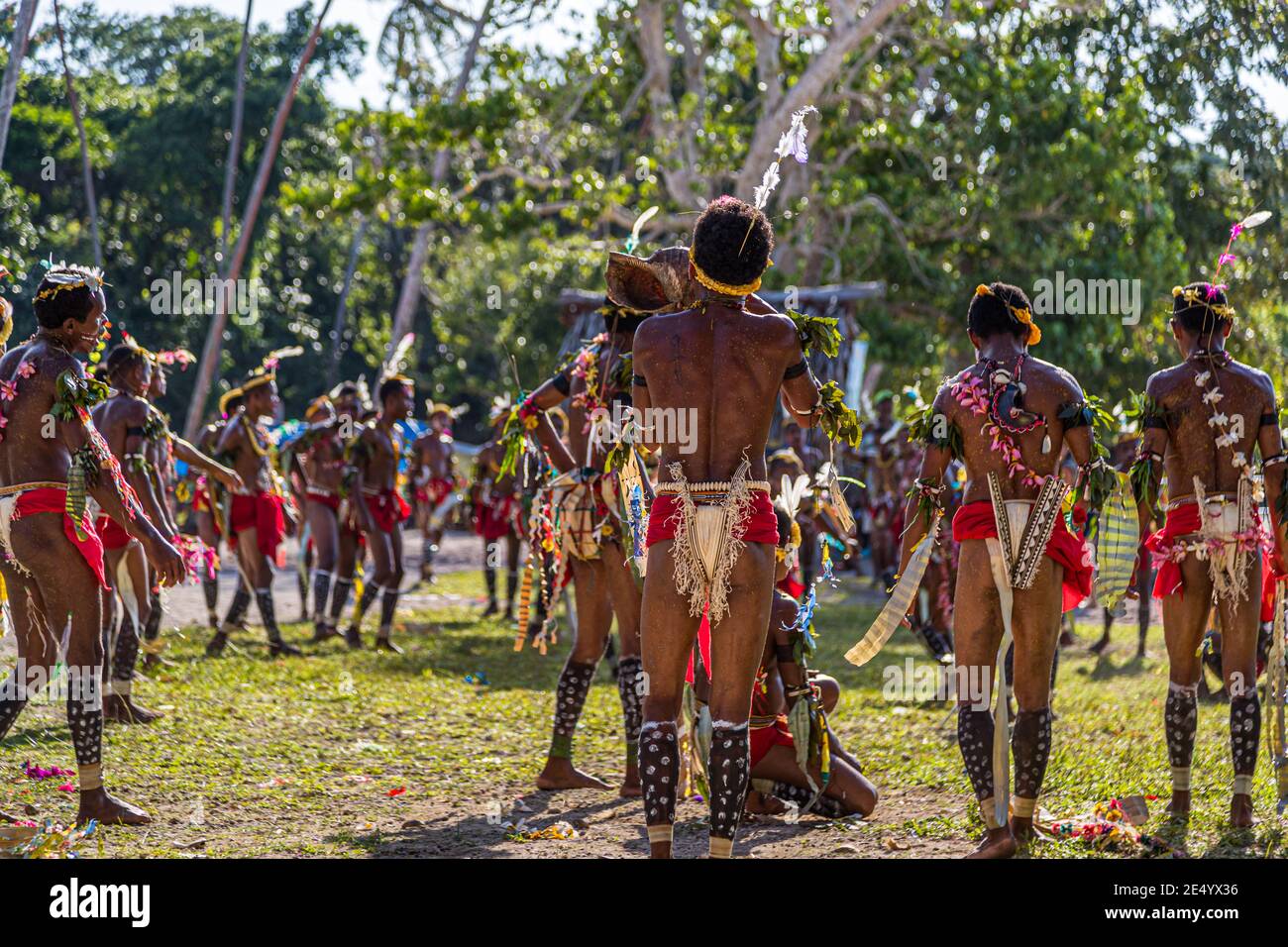 Cricket-Game Trobriand Islands Style in Kwebwaga, Papua New Guinea ...