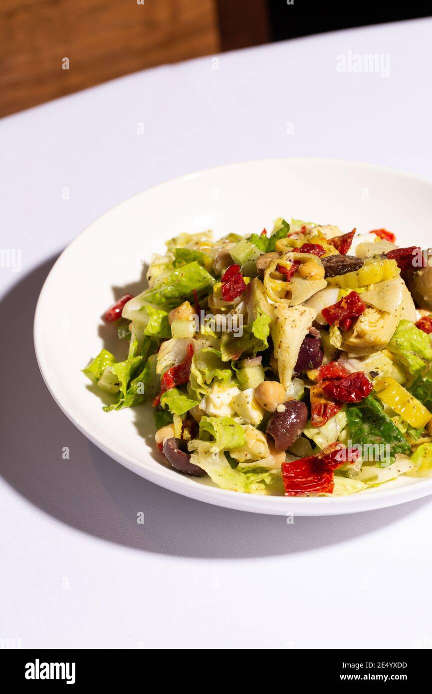 Close-up Antipasto Salad Stock Photo