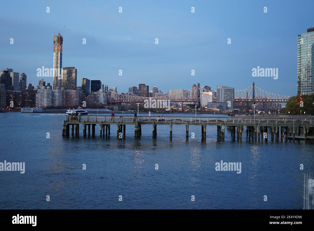 Manhattan and Long Island City shot from Long Island City Stock Photo