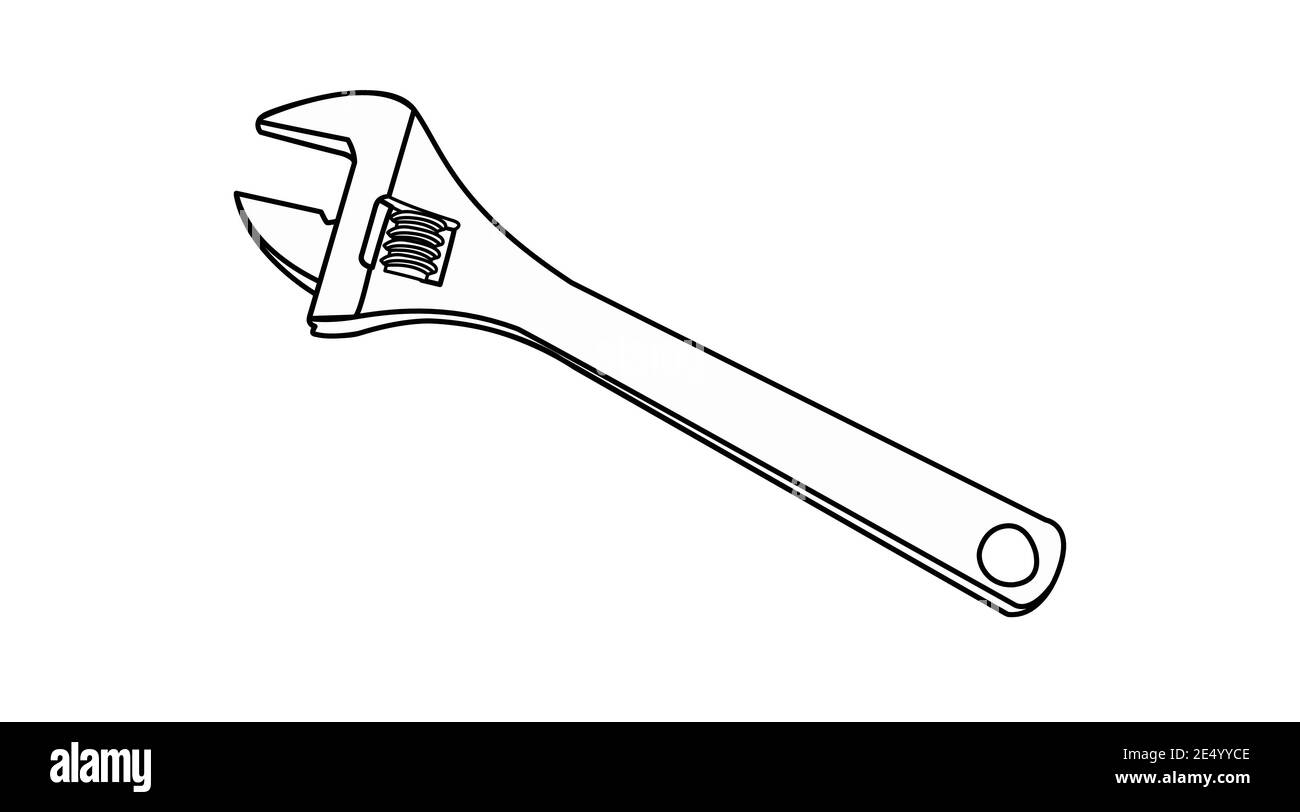 Wrench Clipart Black And White