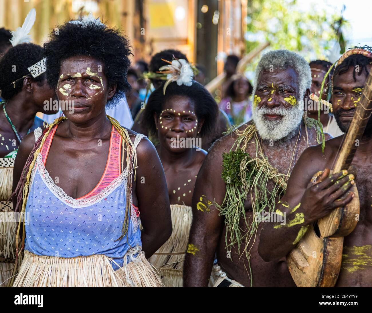 Sing-Sing in Bougainville, Papua New Guinea. Colorful village festival