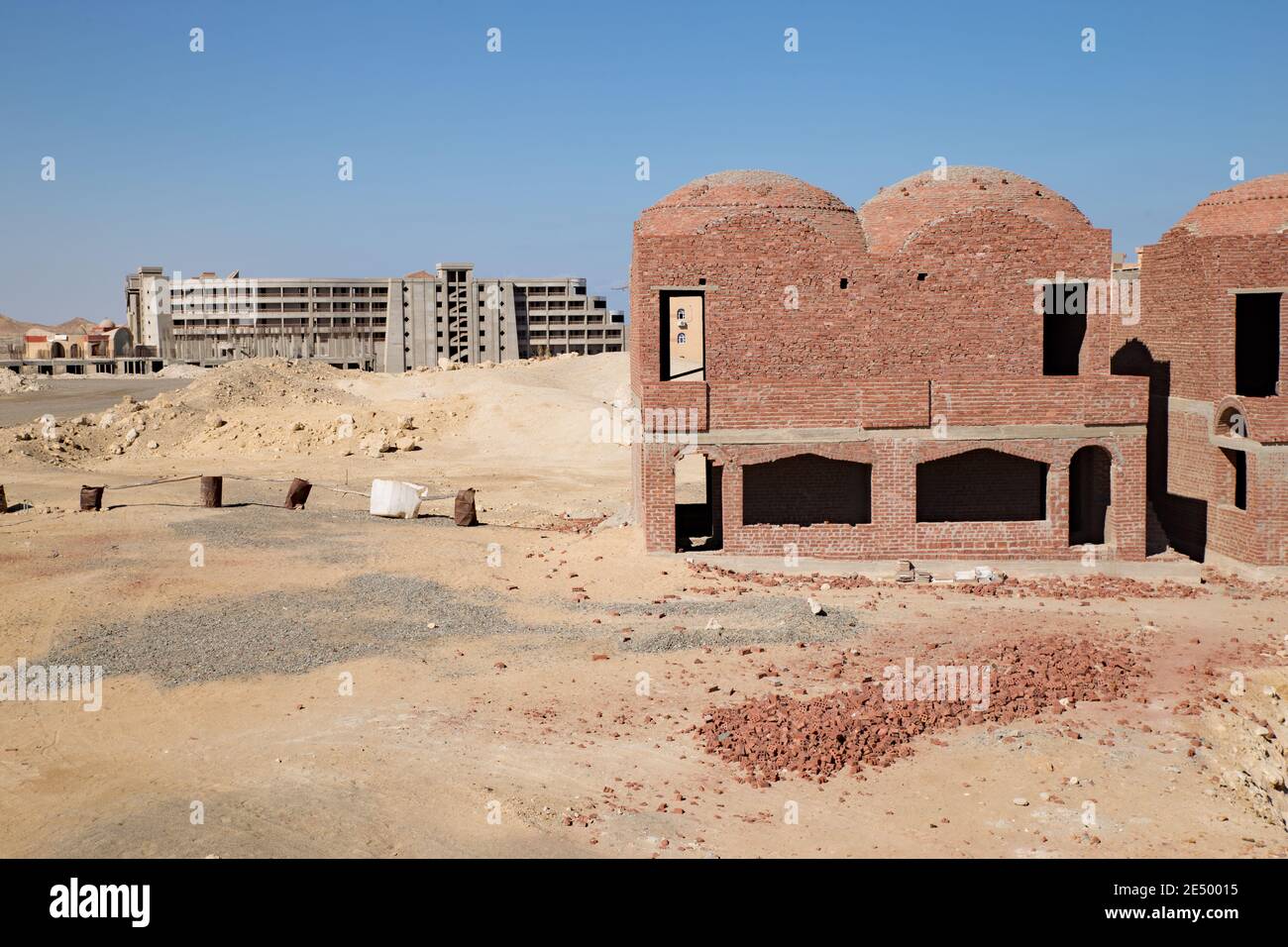 Unfinished architecture in Marsa Alam, Egypt Stock Photo