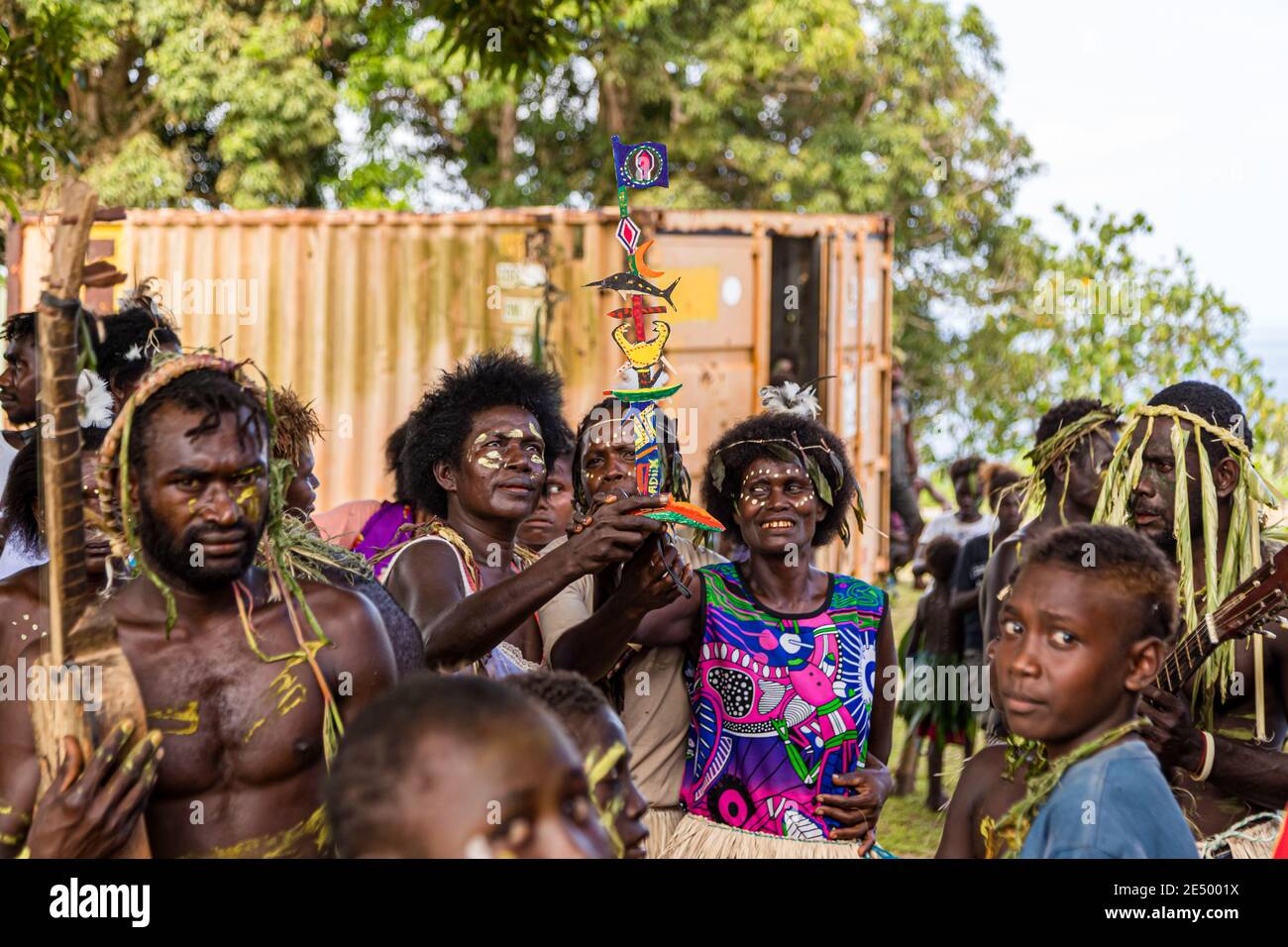 Sing-Sing in Bougainville, Papua New Guinea. Colorful village festival
