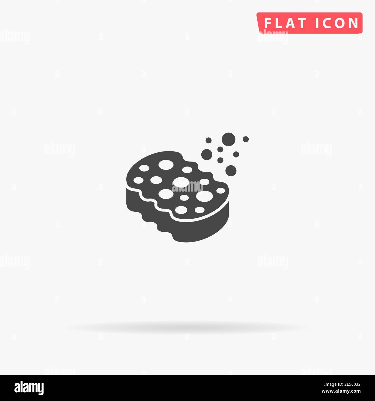 Sponge flat vector icon. Hand drawn style design illustrations. Stock Vector