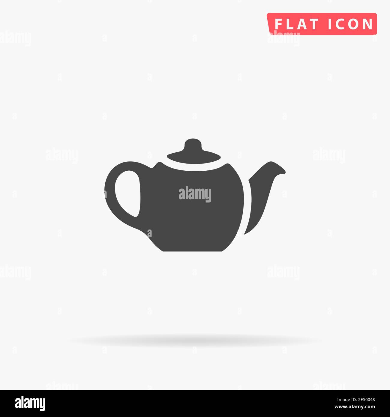 Kettle flat vector icon. Hand drawn style design illustrations. Stock Vector