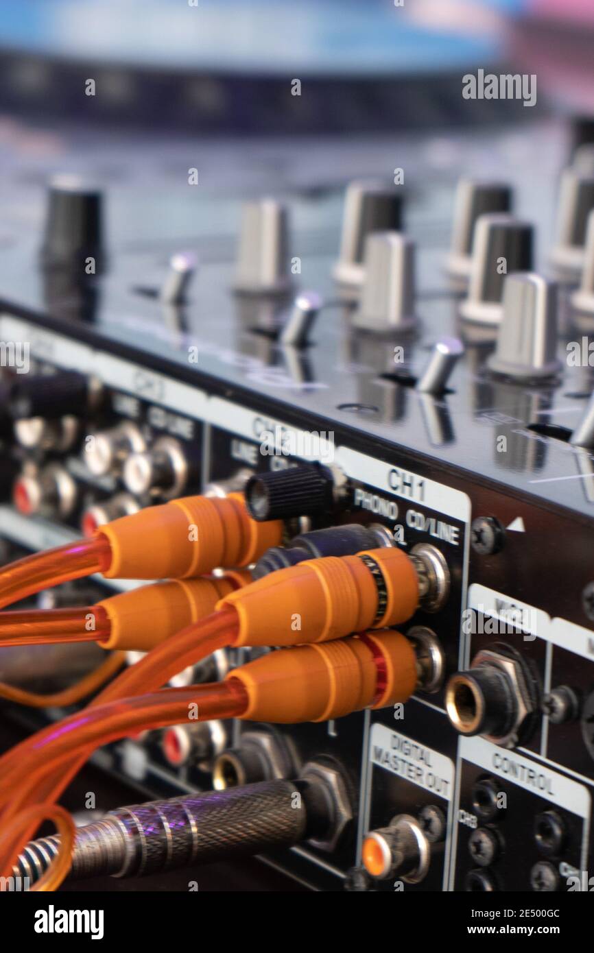 Stage Sound Equipment Closeup Stock Photo Alamy