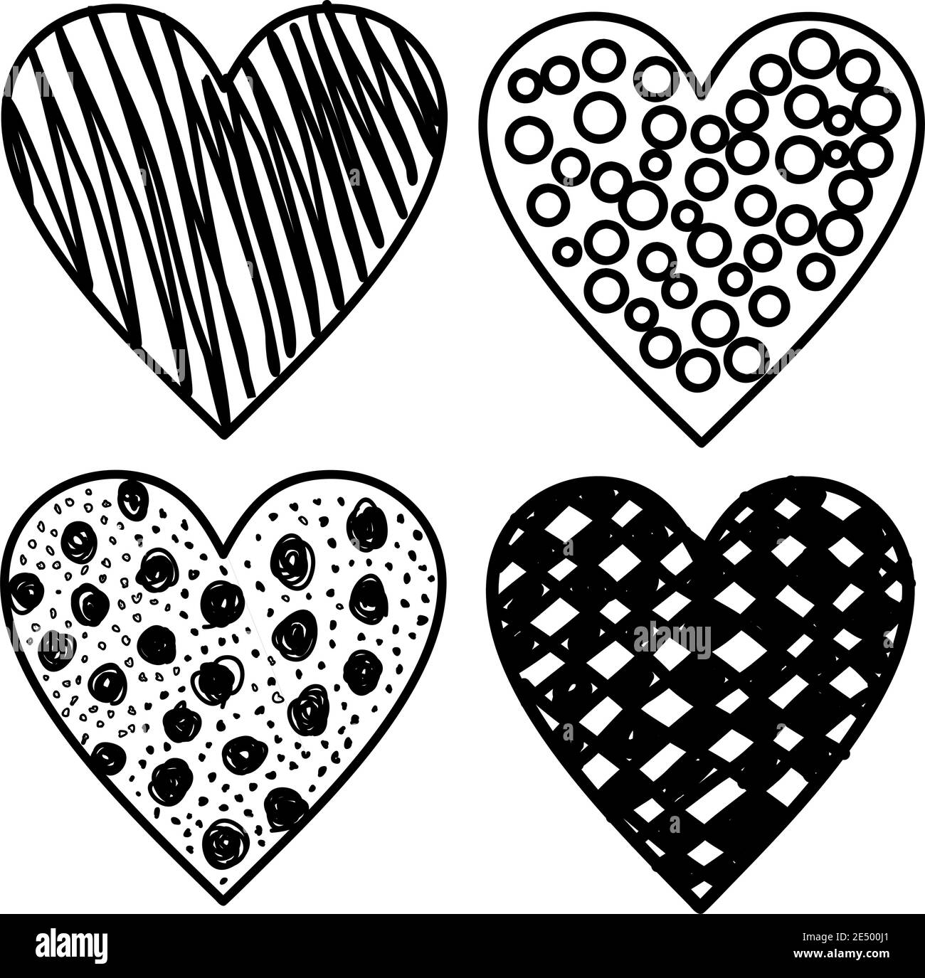 Valentine's day set of hearts. Vector graphics for February 14 Stock ...