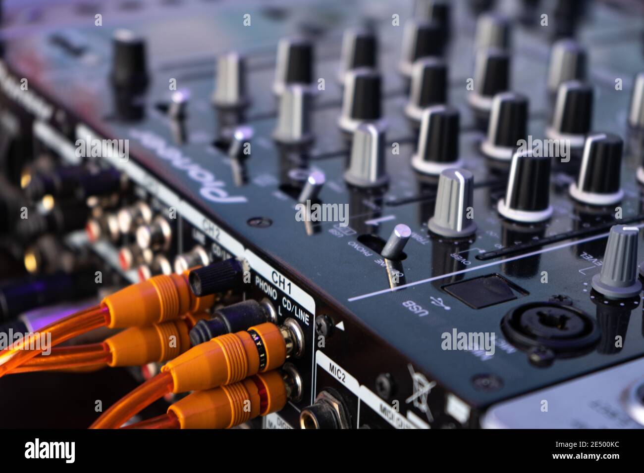 Stage Sound Equipment Closeup Stock Photo Alamy