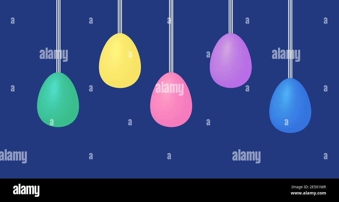 Easter eggs banner for web, cards, grittings Stock Vector