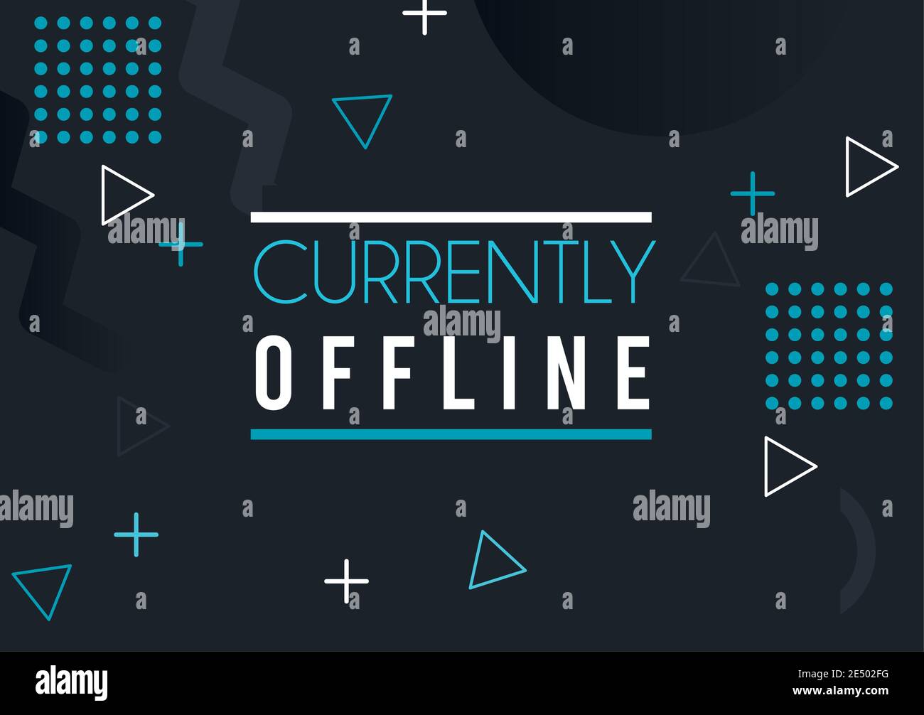 currently offline lettering memphis style in gray background vector ...