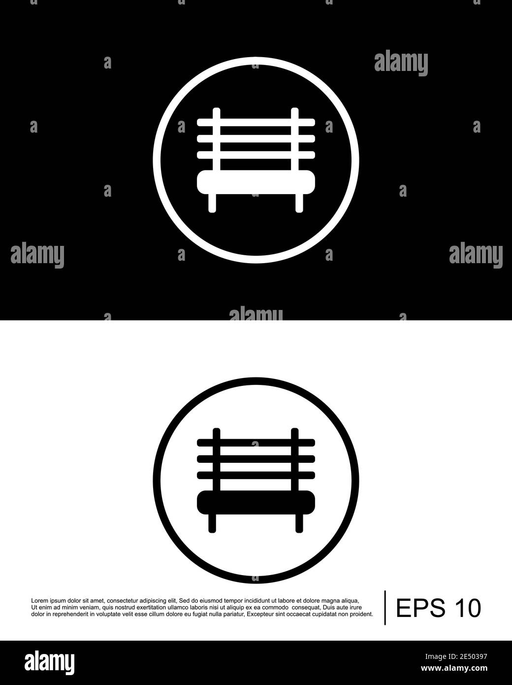 Bench icon vector Stock Vector Image & Art - Alamy