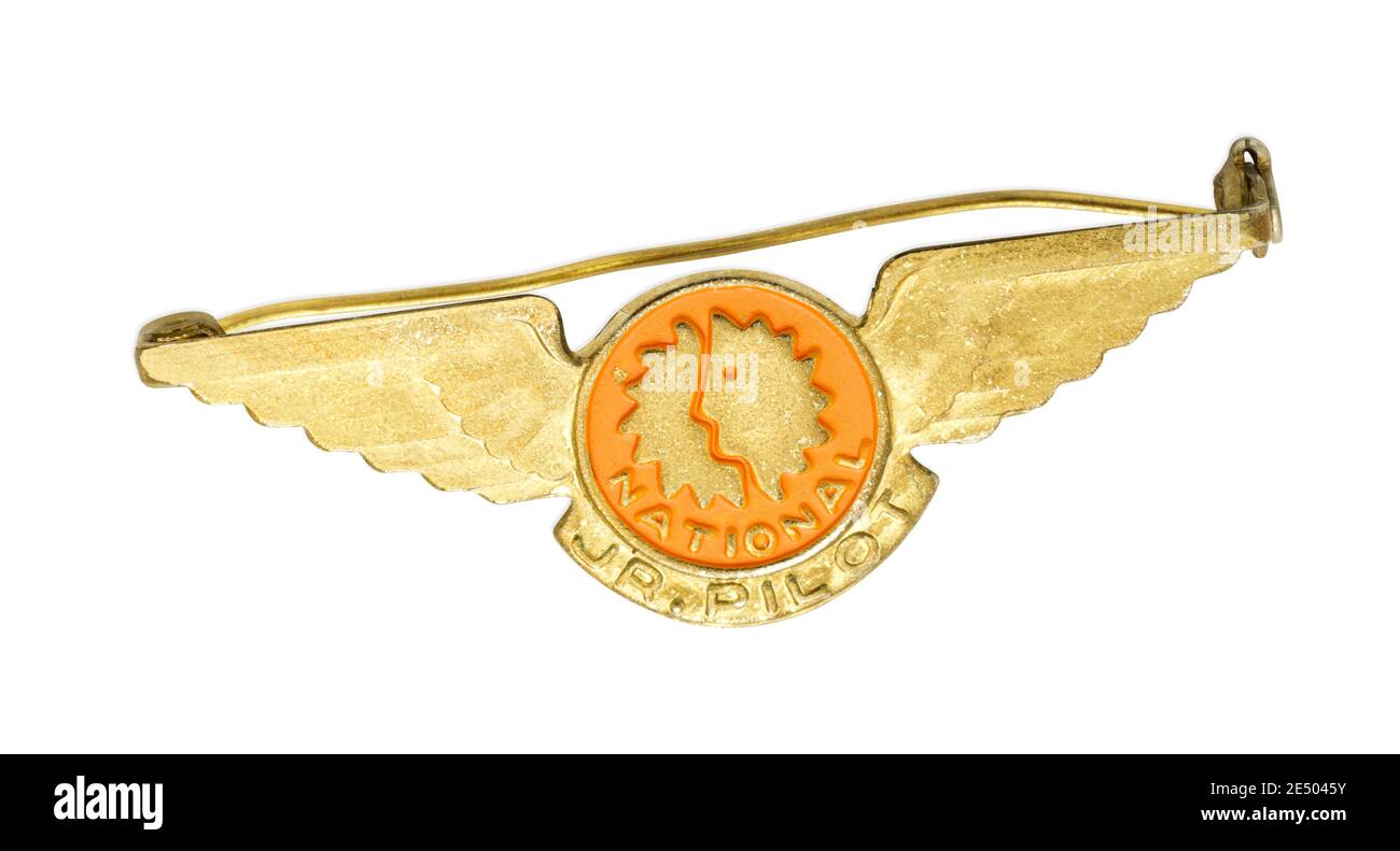 National Airlines junior pilot wings badge from the 1960s Stock Photo