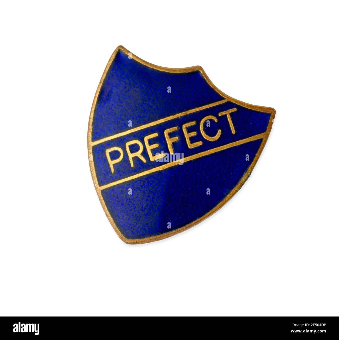 Metal and enamel prefect badge from the 1970s Stock Photo