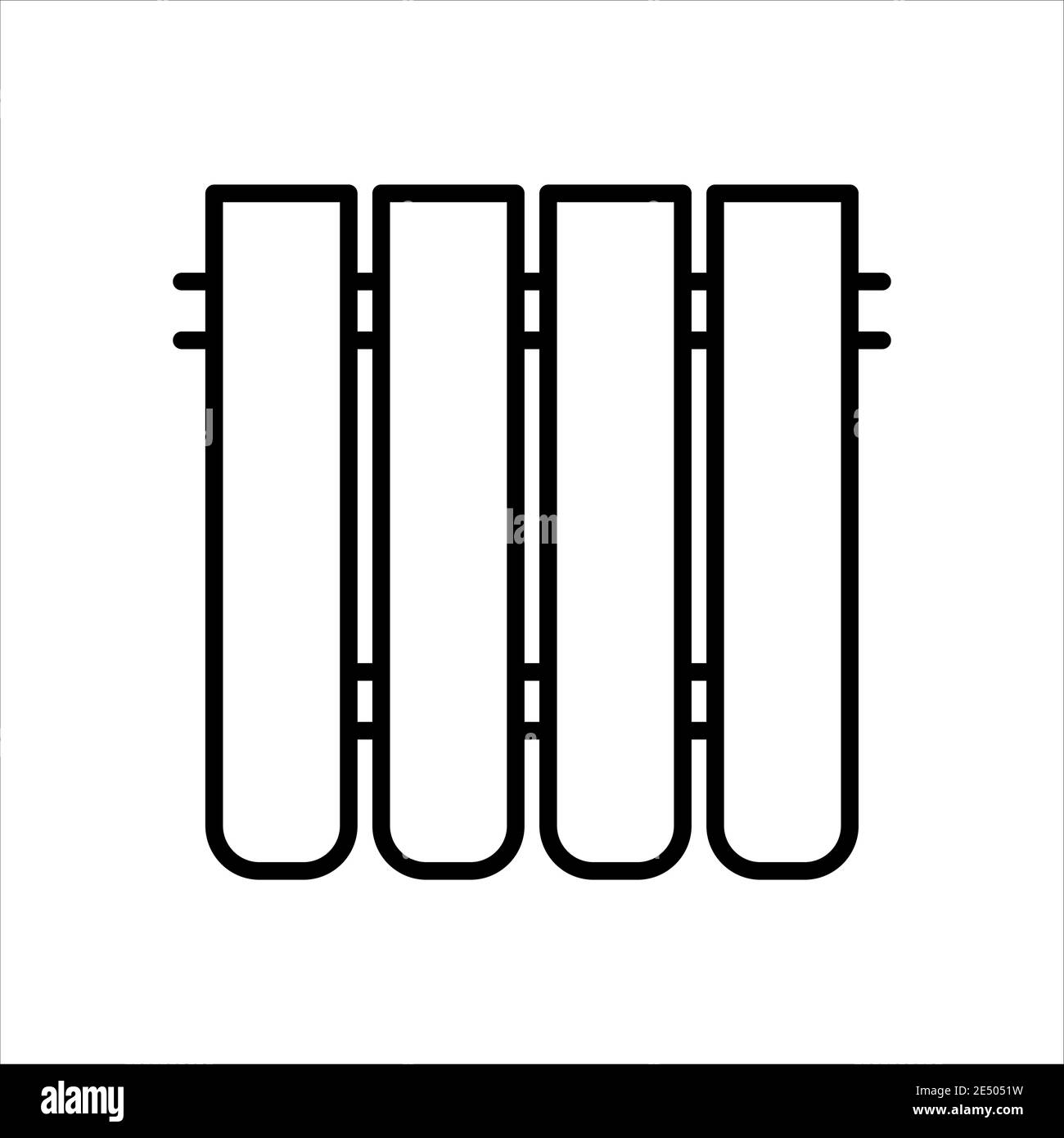 Heating radiator set icon isolated on white background. Stock Vector
