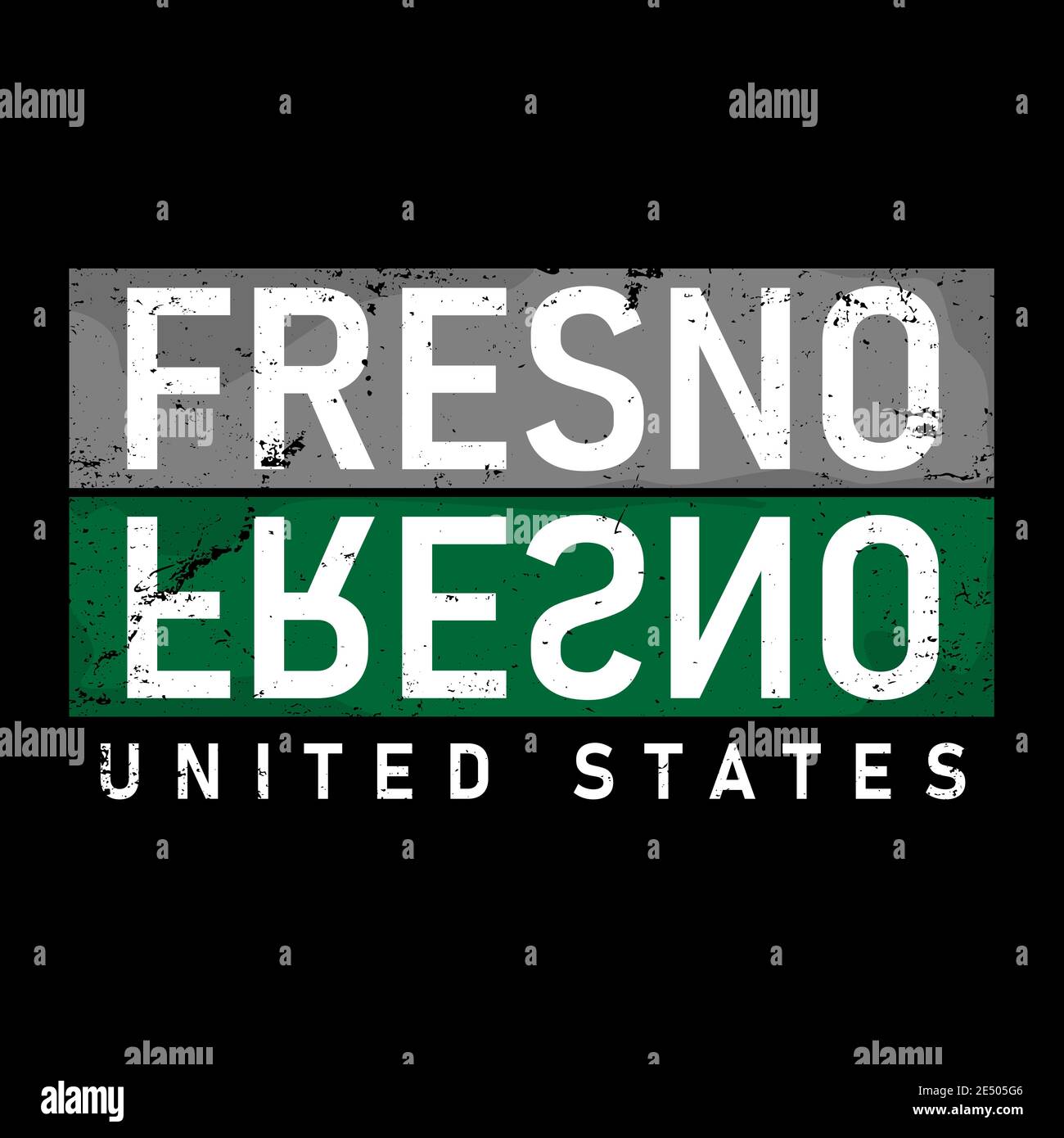 Fresno city typography text word hand lettering. Modern calligraphy