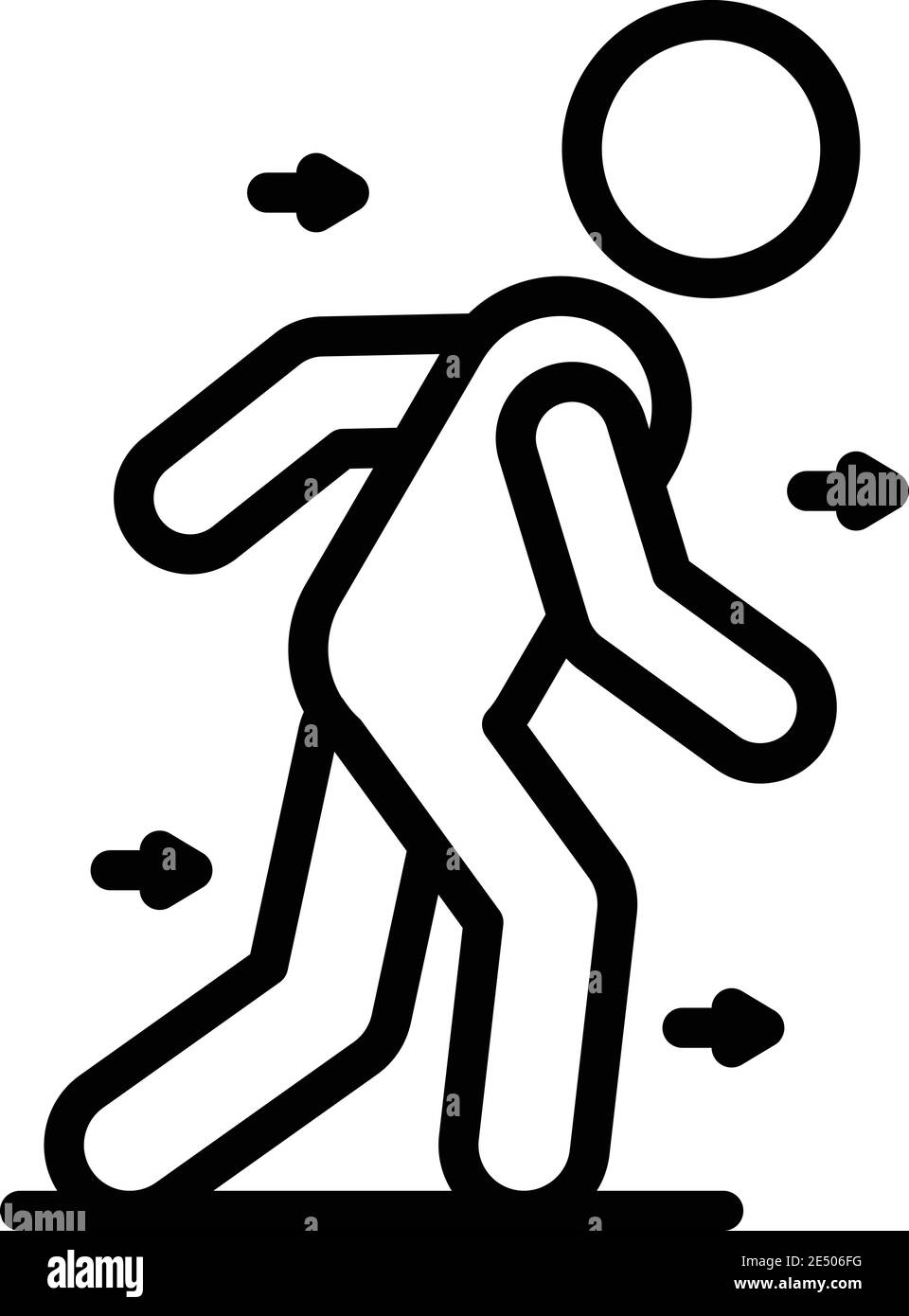 Physical rehabilitation motion icon. Outline physical rehabilitation ...