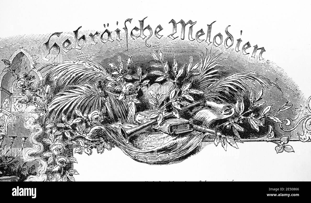 Illustration to Heine´s poem German writer and poet Heinrich Heine, poem collection Romancero, 1880 Stock Photo