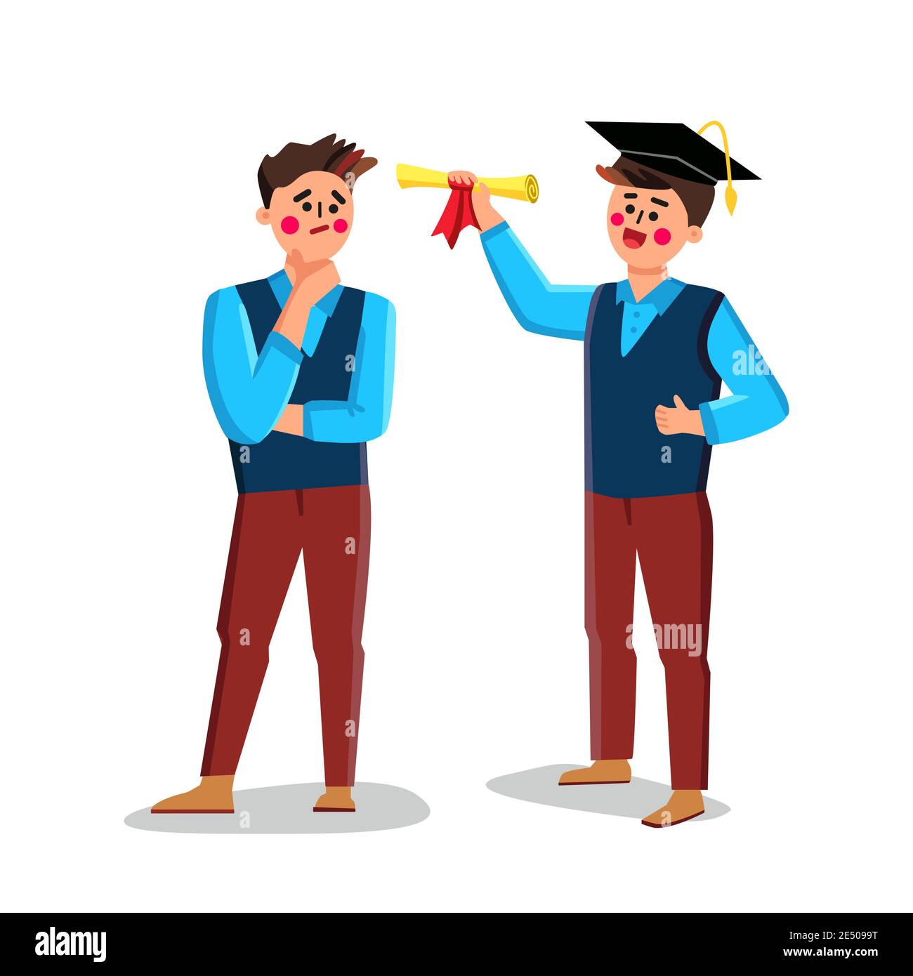 Boy student wearing graduation cap Cut Out Stock Images & Pictures - Alamy