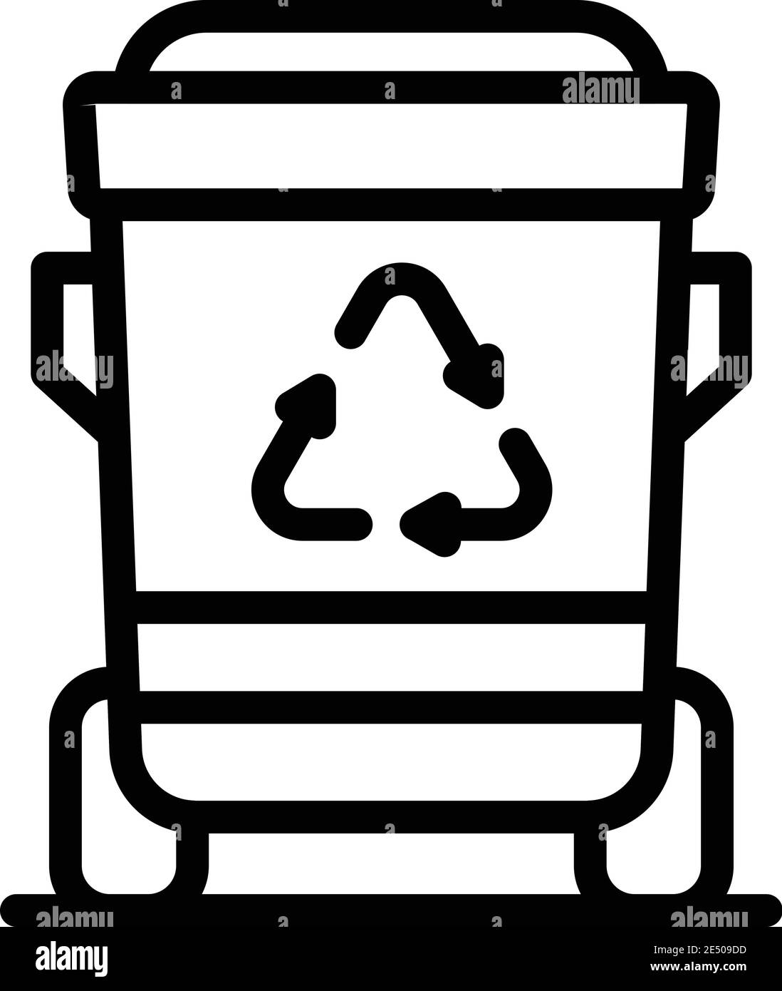 Recycle bin icon. Outline recycle bin vector icon for web design